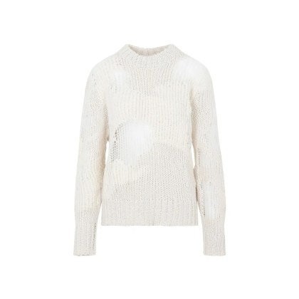 Chloé - Ribbed Knit Sweater - Größe XS - weiß Chloé - Ribbed Knit Sweater - Größe XS - weiß