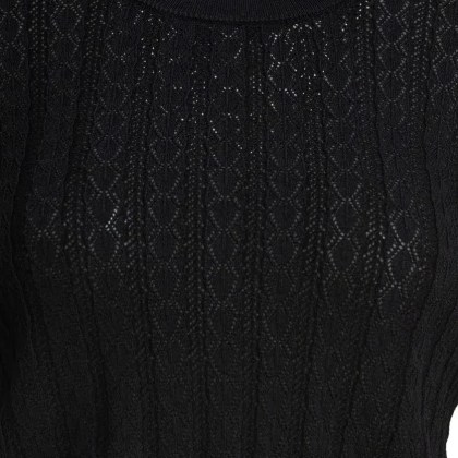 Loulou Studio - Cable Knit Sweater In Soft Black Blend - Größe L - schwarz – Bild 3