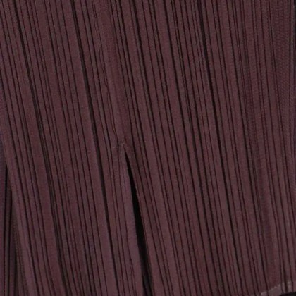 ISSEY MIYAKE PLEATS PLEASE - Pleated Brown Trousers With Cropped Cut - Größe IV - braun – Bild 3