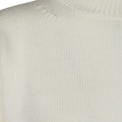Dondup - Cropped Sweater With High Turtleneck And Ribbed De - Größe 42 - weiß – Bild 2
