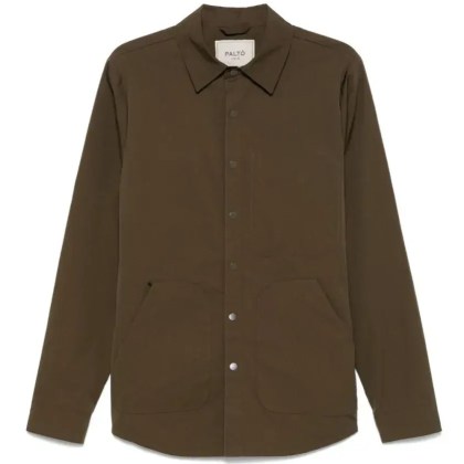 Paltò - Front Press-Stud Fastening Olive Green Overshirt W - Größe 54 - braun Paltò - Front Press-Stud Fastening Olive Green Overshirt W - Größe 54 - braun
