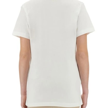 Moschino - "Breakfast" Logo Print T-Shirt - Größe L - weiß – Bild 3