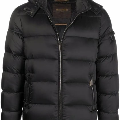 Moorer - Down Jacket With Hat Brett - Größe 52 - schwarz Moorer - Down Jacket With Hat Brett - Größe 52 - schwarz