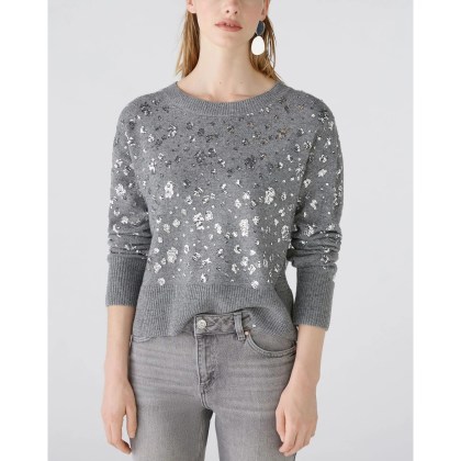 Oui - Pullover - Größe 44 - grau – Bild 3