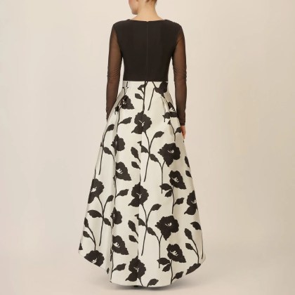 Apart - Jacquard-Meshkleid - Größe 40 - schwarz