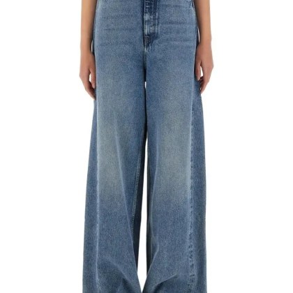 Stella McCartney - Wide-Leg Jeans With Contrasting Panels - Größe 28 - blau Stella McCartney - Wide-Leg Jeans With Contrasting Panels - Größe 28 - blau