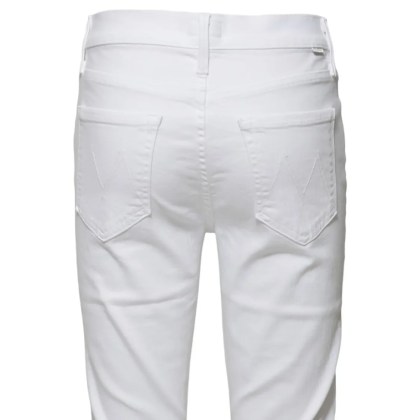 Mother - White Cotton The Mid Rise Dazzler Ankle Fray Jeans - Größe 25 - weiß – Bild 2