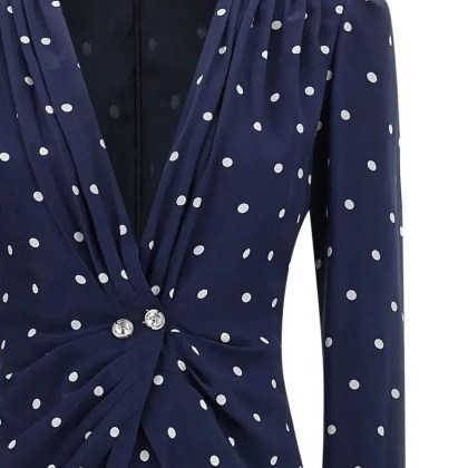 Alessandra Rich - Polka Dot Dress - Größe 40 - schwarz – Bild 3