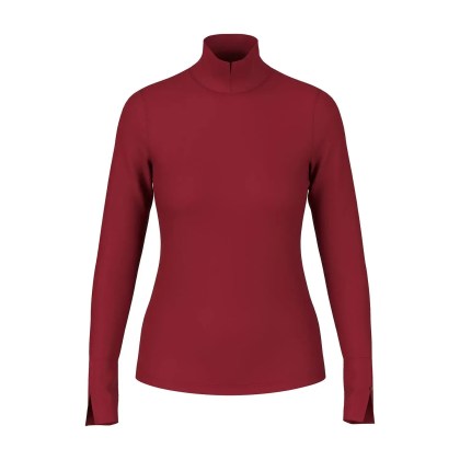 Marc Cain - Langarmshirt mit Stehkragen - Größe 38 - rot Marc Cain - Langarmshirt mit Stehkragen - Größe 38 - rot