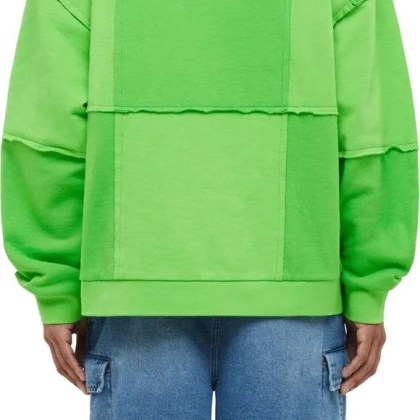 Flâneur - Cut & Sew Hoodie Neon Green - Größe S - green – Bild 4
