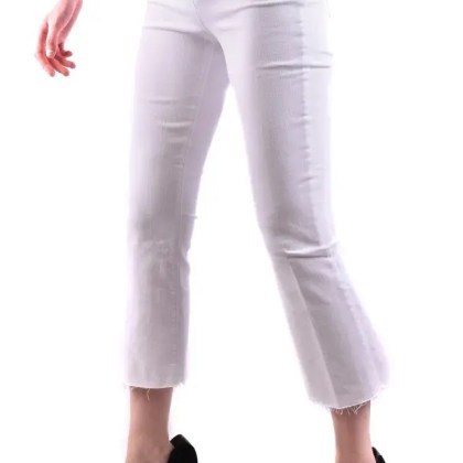 L'AGENCE - Cropped White Jeans With Flared Silhouette - Größe 25 - lila – Bild 4