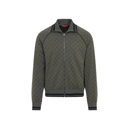 Gucci - Monogram Pattern Casual Jacket - Größe M - grün Gucci - Monogram Pattern Casual Jacket - Größe M - grün