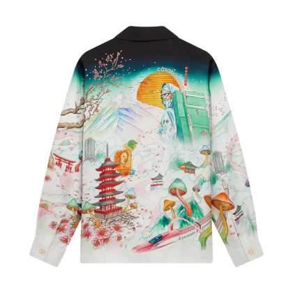 Casablanca - Casablanca U-AW25-SH-006-03-M Satin Flowers - Größe M - multi Casablanca - Casablanca U-AW25-SH-006-03-M Satin Flowers - Größe M - multi
