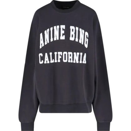 Anine Bing - Crewneck Sweatshirt "Miles" Black - Größe L - schwarz Anine Bing - Crewneck Sweatshirt "Miles" Black - Größe L - schwarz