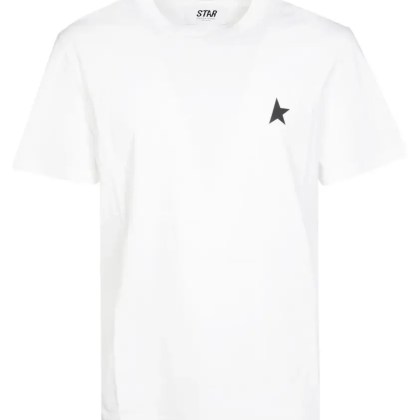 Golden Goose - Crew Neck T-Shirt With Star Logo - Größe S - weiß Golden Goose - Crew Neck T-Shirt With Star Logo - Größe S - weiß