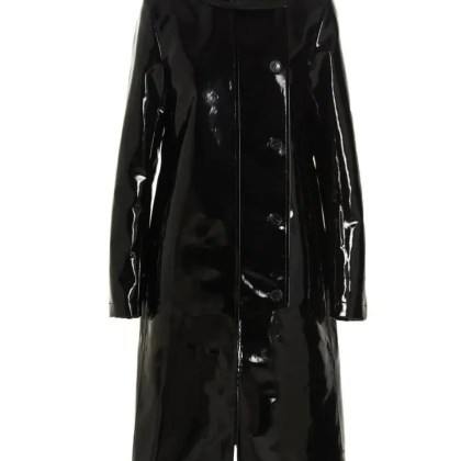 Raf Simons - Vinyl Trench Coat - Größe 36 - schwarz Raf Simons - Vinyl Trench Coat - Größe 36 - schwarz