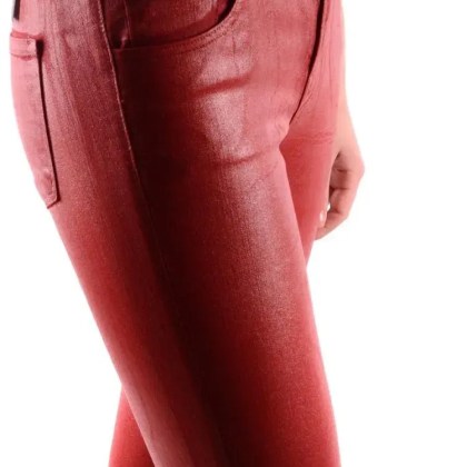 J Brand - Slim-Fit Cropped Jeans With Coated Finish - Größe 26 - rot – Bild 3