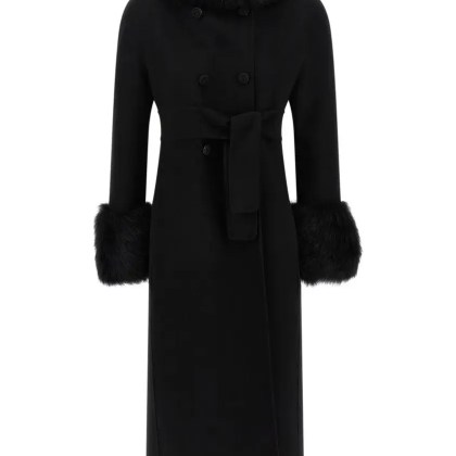 Valentino Garavani - Double-Breasted Virgin Wool And Cashmere Coat With - Größe 46 - schwarz Valentino Garavani - Double-Breasted Virgin Wool And Cashmere Coat With - Größe 46 - schwarz