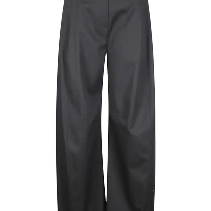 STEFANO MORTARI - High-Waisted Trousers With Double Button Fastening - Größe 44 - schwarz STEFANO MORTARI - High-Waisted Trousers With Double Button Fastening - Größe 44 - schwarz
