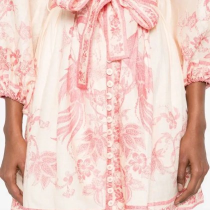 Zimmermann - Lucky Plunge Mini Dress - Größe 2 - pink – Bild 4