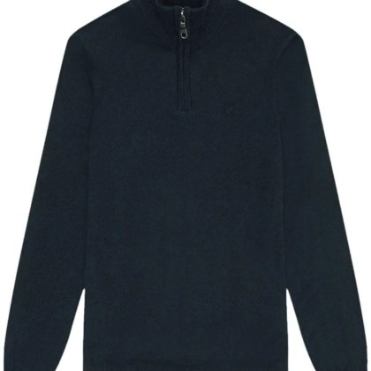 LYLE & SCOTT - Lyle&scott Tonal Eagle Merino Quarter Zip Jumper T - Größe XL - blue LYLE & SCOTT - Lyle&scott Tonal Eagle Merino Quarter Zip Jumper T - Größe XL - blue
