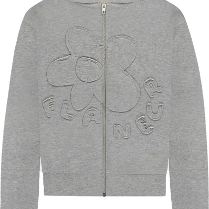 Flâneur - sweater flower grey - Größe L - grau Flâneur - sweater flower grey - Größe L - grau