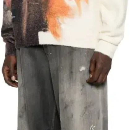 Y-3 - Gfx Knit Crew Cwhite/multco - Größe M - weiß – Bild 4