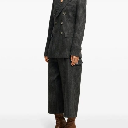 AMI Paris - Double Breasted Wool Coat - Größe 36 - schwarz – Bild 4