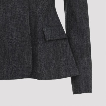 Alberta Ferretti - Tailored Black Blazer With Structured Waist - Größe 38 - schwarz – Bild 2