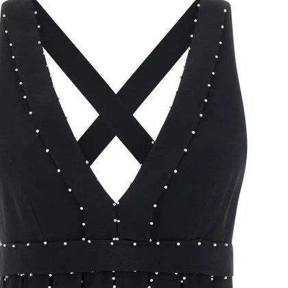 GIOVANNI BEDIN - Silk Blend Mini Dress With Pearl - Größe 38 - schwarz – Bild 3