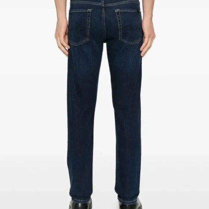 Seven for all Mankind - Dark Blue Straight Leg Jeans With Classic Five-Poc - Größe 40 - schwarz – Bild 4