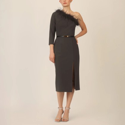 Apart - One-Shoulder Cocktailkleid - Größe 42 - schwarz