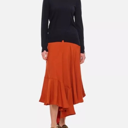 Colville - Voulant Midi Skirt - Größe 38 - orange – Bild 2