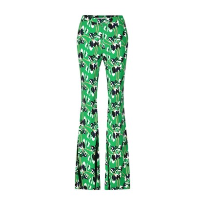 Diane von Furstenberg - Schlaghose Brooklyn mit Muster - Größe M - grün Diane von Furstenberg - Schlaghose Brooklyn mit Muster - Größe M - grün