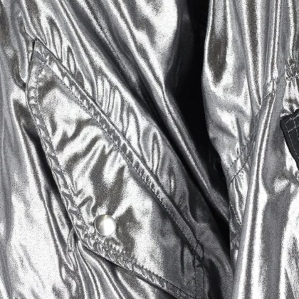 Junya Watanabe - Silver Zip Bomber – Metallic - Größe M - gunmetal