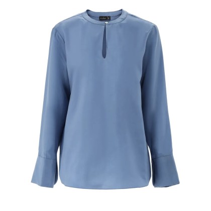 VAN LAACK - Bluse Modern Fit Uni - Größe 42 - blau VAN LAACK - Bluse Modern Fit Uni - Größe 42 - blau