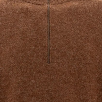 Undercover - Half-Zip Brown Knitwear With Alpaca - Größe 3 - braun – Bild 3