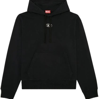 Diesel - Relaxed Fit Hoodie With Classic Hood And Kangaroo - Größe S - schwarz Diesel - Relaxed Fit Hoodie With Classic Hood And Kangaroo - Größe S - schwarz