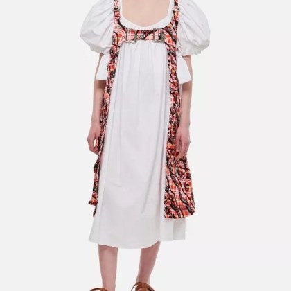 Chopova Lowena - Atomic Cotton Taffeta Midi Dress - Größe M - white – Bild 3