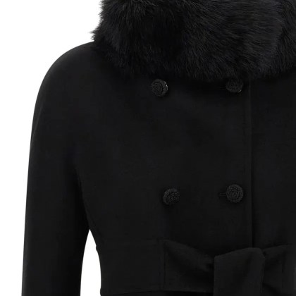 Valentino Garavani - Double-Breasted Virgin Wool And Cashmere Coat With - Größe 46 - schwarz – Bild 3