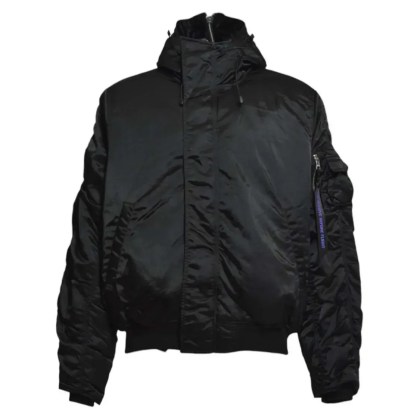 Alpha Industries - Padded Bomber Jacket With Detachable Hood - Größe L - schwarz Alpha Industries - Padded Bomber Jacket With Detachable Hood - Größe L - schwarz