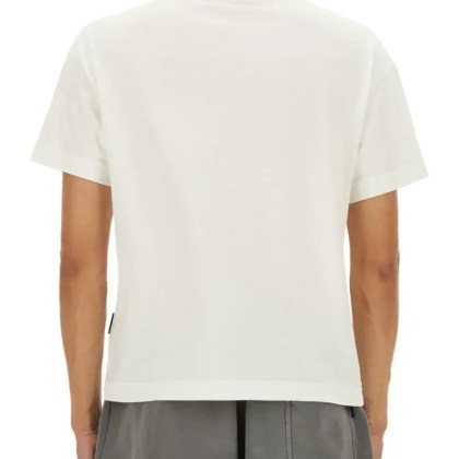 Palm Angels - Boxy-Fit White T-Shirt With Gothic Logo Design - Größe XL - weiß – Bild 3