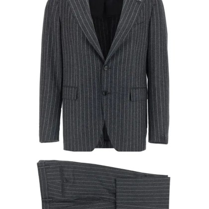 Tagliatore - Pinstripe Virgin Wool Suit Ensemble - Größe 52 - grau Tagliatore - Pinstripe Virgin Wool Suit Ensemble - Größe 52 - grau