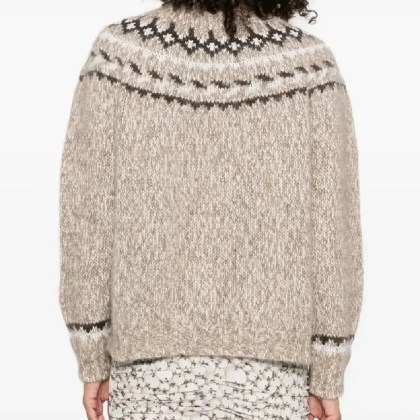 P.A.R.O.S.H. - Nordic-Inspired Knitted Sweater With Relaxed Fit - Größe S - beige – Bild 3