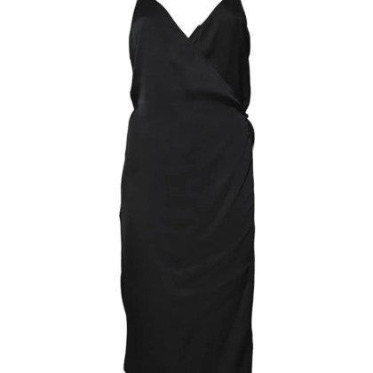 NINE MINUTES - Long Slip Dress With Crisscross Straps - Größe 38 - schwarz – Bild 2