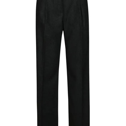 8Pm - Tailored Black Trousers With Subtle Herringbone Pa - Größe M - schwarz 8Pm - Tailored Black Trousers With Subtle Herringbone Pa - Größe M - schwarz