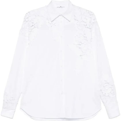 Ermanno Scervino - Floral Embroidered White Shirt - Größe 42 - weiß Ermanno Scervino - Floral Embroidered White Shirt - Größe 42 - weiß