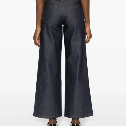 A.P.C. - High-Rise Straight Leg Jeans With Contrast Stitchi - Größe 29 - schwarz – Bild 4