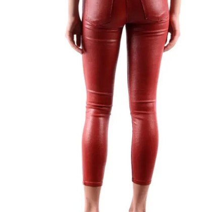J Brand - Slim-Fit Cropped Jeans With Coated Finish - Größe 26 - rot – Bild 2