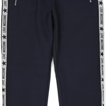 Love Moschino - Sporty Black Logo Sweatpants - Größe L - blue Love Moschino - Sporty Black Logo Sweatpants - Größe L - blue